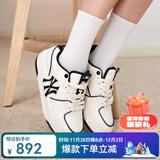 MLB官方运动鞋女鞋子 七夕情侣学长鞋厚底休闲鞋百搭板鞋男3ASXCA12N 纽约洋基队/米白色/拍大半码 37.5 (235mm)