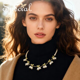 special手工项链一款多戴锁骨链淡水珍珠森系气质小众铃兰花 淡水珍珠森系项链