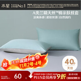 水星家纺枕套兰精天丝™棉凉感枕头套A类一对装枕头罩双人家用48x74cm