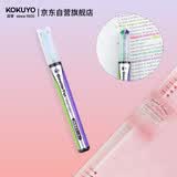 国誉(KOKUYO)双色荧光笔Beetle Tip甲壳虫学生用考试复习重点标记笔 绿/紫1支 PM-L303-2-1P
