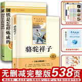 骆驼祥子+钢铁是怎样炼成的（全2册）初一下完整无删减正版 整本书阅读必读书目老舍 扫码听读