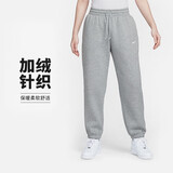 耐克（NIKE）女运动裤 冬季针织加绒束脚休闲裤 温暖显瘦 FZ5997-063 灰 L