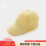 哈吉斯（HAZZYS）配饰 2025新款男帽子简约百搭棒球帽男AAAZ1CCA001 浅黄色LY
