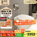 科勒（KOHLER）家用壁挂式马桶挂墙坐便器水箱嵌入式墙排直冲悬挂式马桶 缸体+【矮款】水箱+面板