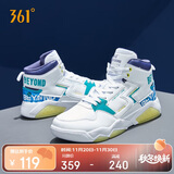 361°运动鞋男猎刃冬季高帮减震增高休闲时尚板鞋子男672036615-5