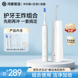 华为智选鸿蒙智选力博得电动牙刷+冲牙器 口腔护理清洁套装 白色