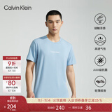 Calvin Klein内衣【冰美事系列】情侣夏季ck凉感抗菌居家睡衣短裤睡裤随心选 男士上装8I3-蓝山 M
