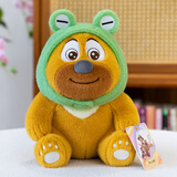 熊出没正版棉花娃娃22cm换装公仔娃衣熊大熊二毛绒玩具生日礼物 22cm基础款熊二+青蛙帽