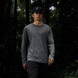 灰壳户外男美利奴羊毛速干衣100%美丽诺打底衫长袖登山运动贴身内衣 朋克灰 -【180gsm】17.5μm M -推荐140-155斤