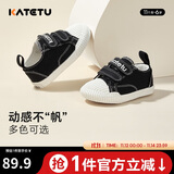 卡特兔宝宝学步鞋秋季童鞋幼儿园室内鞋女童帆布机能鞋男童布鞋X1CJ011