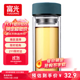 富光 男女士双层玻璃杯 高硼硅泡茶杯 茶水分离水杯带茶隔杯子500ml