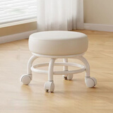 华恺之星凳子家用矮凳美缝吧台凳带娃神器学步美甲圆凳小凳子BY687白色