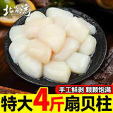 北海湾 贝柱 新鲜现剥扇贝丁扇贝柱冷冻瑶柱贝肉刺身冰鲜大号元贝柱 大号贝柱 2kg(净重)