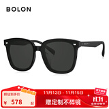 BOLON暴龙眼镜太阳镜防晒墨镜男女款韩版经典方框遮阳镜旅游街拍BL3027 大码BL3037A13-深灰色