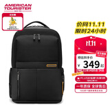 美旅箱包胡先煦同款时尚双肩包男女高颜值通勤背包多功能电脑包NE2黑色