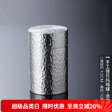 容山堂茗趣锡罐纯锡茶叶罐手工金属普洱茶储存罐密封罐便携小号旅行茶具 手工锤目纯锡罐-迷你款 20克