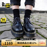 马丁博士（Dr.Martens）1461 Bex秋新款爆款通勤光面皮小厚底皮鞋 黑色 37