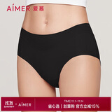 爱慕内裤女经典KiKi裤中腰三角裤轻薄净痕多色AM22100黑色