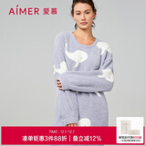 爱慕内衣秋冬半边绒套头睡裙睡衣女家居服绵绵冬季AM449211165