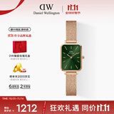 丹尼尔惠灵顿（DanielWellington）DW女士手表小绿表时尚欧美表经典复古小方表生日礼物DW00100445