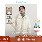 茵曼（INMAN）高充绒量鸭绒九江羽绒服女新款冬女装小个子时尚短款外套上衣 梨花杏 M
