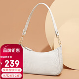 高尔夫（GOLF）单肩包女牛皮女士包包腋下包包女包复古法棍包手提包女生日礼物