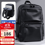 高尔夫（GOLF）双肩包男士旅行背包15.6英寸电脑学生书包软皮防泼水出差通勤背包