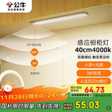 公牛（BULL）感应橱柜灯衣柜灯LED人感光感磁吸 卧室床沿玄关小夜灯40CM4000K