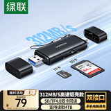 绿联读卡器USB/Type-C双口高速SD/TF4.0二合一多功能存储卡同读 适用电脑手机苹果16/15/iPad/相机