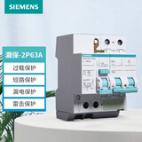 西门子（SIEMENS）漏电保护断路器 2P四模位总闸漏电保护断路器 2P63A