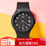 卡西欧手表 学生运动简约石英小黑表 休闲指针防水初高中生手表七夕礼物 MW-59-1B