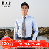 雅戈尔（YOUNGOR）长袖衬衫男DP免烫衬衫纯棉面料抗皱易打理新品 GLDP10171IJA浅蓝色 44