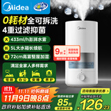 美的（Midea）空气加湿器大雾量家用卧室取暖补水仪小型净化除菌喷雾器宿舍实用超声波雾化器国家补贴SC-3D50