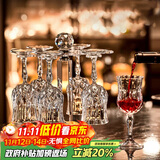 青苹果水晶玻璃红酒杯210ml*6只 复古轻奢高脚杯香槟杯葡萄酒杯洋酒杯