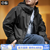 马登工装  美式休闲户外运动连帽机能外套抽绳黑色尼龙风衣男 黑色 XL