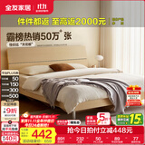 全友家居现代简约高箱储物收纳床主卧1.8米x2米双人大床家具政府补贴 【原木色 | 高脚】单床 1.8x2米【爆款+性价比超高】