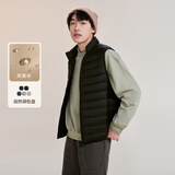 雪中飞秋冬新款男式轻薄羽绒服马甲基础男士短款羽绒秋马甲