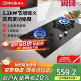 欧派（OPPEIN）燃气灶天然气 煤气灶双灶 铜火盖 5.2kW大火力灶具 家用台嵌两用灶具 Q820GC（天然气）