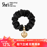 She's茜子心型职业发圈丸子头皮筋简约发绳时尚头饰生日礼物送女友