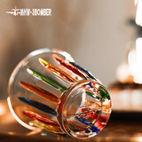 MHW-3BOMBER轰炸机咖啡玻璃杯 澳白杯拿铁杯水杯Dirty咖啡杯子手绘系列