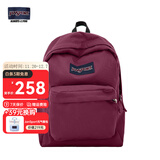 JANSPORT杰斯伯书包轻便双肩包男女旅行包简约背包电脑包学生校园 4QUE04S深紫酒红-侧袋+隔层