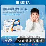 碧然德（BRITA）家用净水壶 滤水壶滤芯 MAXTRA+LE 专家滤芯 12枚装（本品加附件6个共计12个非18枚）