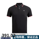 阿玛尼男装新款短袖POLO衫男士T恤棉质经典鹰标logo 黑色（8N1FB3） XL （160-180斤）仅供参考