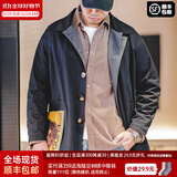 马登工装撞色巴尔玛肯风衣男美式休闲宽松中长款男士大衣全天候外套秋 藏青色 【潮流上衣/高级感痞帅】 M