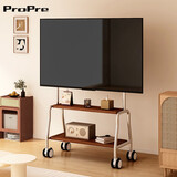 ProPre电视移动支架32-100英寸通用电视机落地支架可移动不锈钢/木纹带轮客厅卧室电视挂架电视架 【32-75英寸】不锈钢双层/升级加厚款
