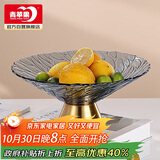 青苹果轻奢风水果盘客厅家用托盘大气糖果零食摆件10英寸