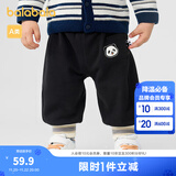 巴拉巴拉宝宝裤子秋装男长裤婴儿运动裤卫裤时尚休闲萌趣可爱潮酷 黑色90001 80