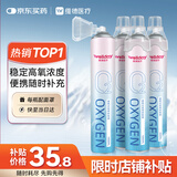 维德（WELLDAY）氧气瓶便携式供氧器孕妇老人吸氧机高原旅游氧气罐1000ml*4瓶