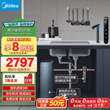 美的（Midea）省芯直饮净水套装【星河1200Gpro+前置过滤器-24pro】厨下0阻垢剂家用智能水龙头陶氏RO反渗透
