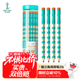 中华【热门商品】粗杆大三角洞洞铅笔2B 30支小学生练字铅笔儿童正姿矫姿三角木杆 7007 2B 30支